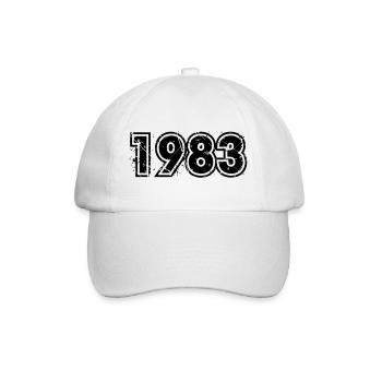 Jahrgang 1983 - Baseball Cap - white/white - Front