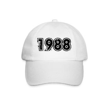 Jahrgang 1988 - Baseball Cap - white/white - Front