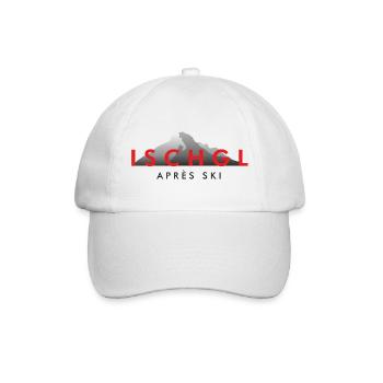 Ischgl Apres Ski Red Digital Winter Sports Design - Baseball Cap - white/white - Front