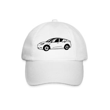 Model Y drawn schematically - Baseball Cap - white/white - Front