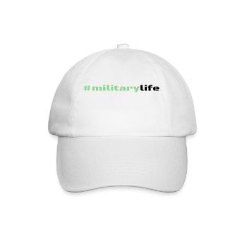 Military Life Hashtag Militarylife Girl Soldier - Baseball Cap - white/white - Front