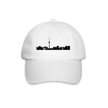 Berliner Skyline - Baseballkappe - Weiß/Weiß - Vorne