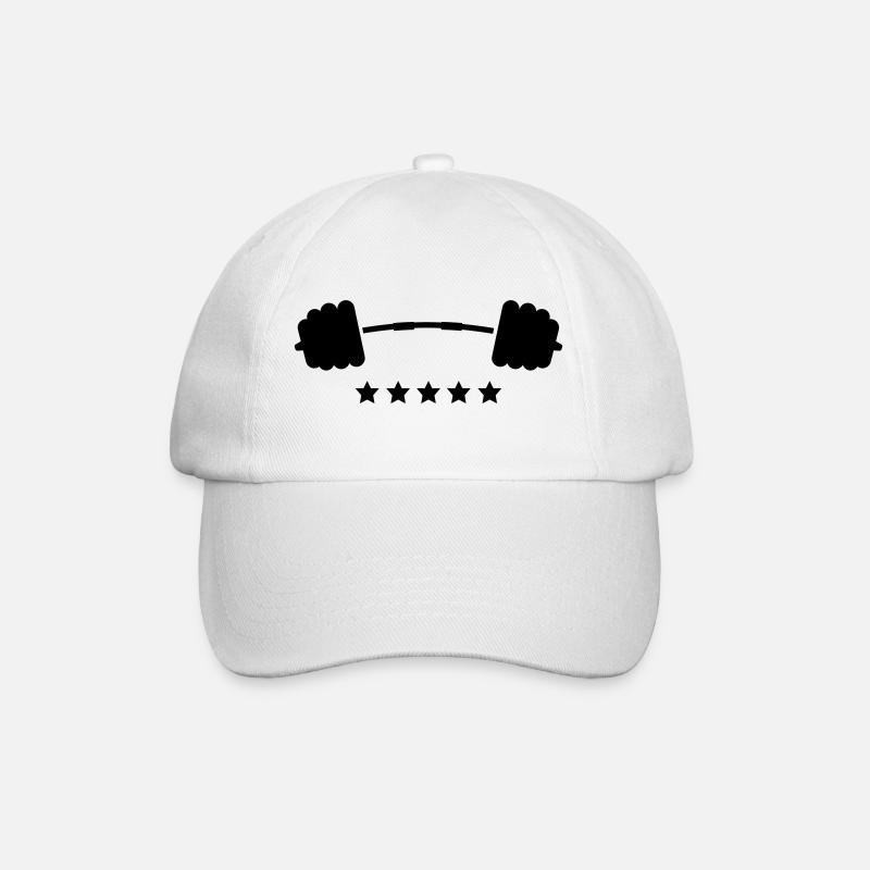 weights - Baseball Cap - white/white