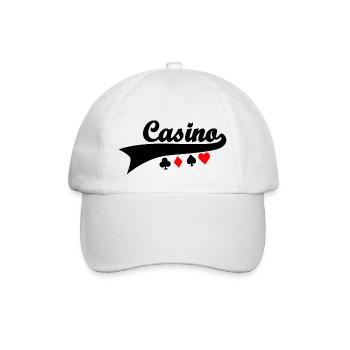 Casino - Poker Blackjack Roulette - jeux de hasard - Casquette classique - blanc/blanc - Devant