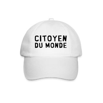 revolution / paix / peuple / voyage / écolo / - Casquette classique - blanc/blanc - Devant