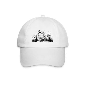 Fox bunny Good night kids picture gift - Baseball Cap - white/white - Front
