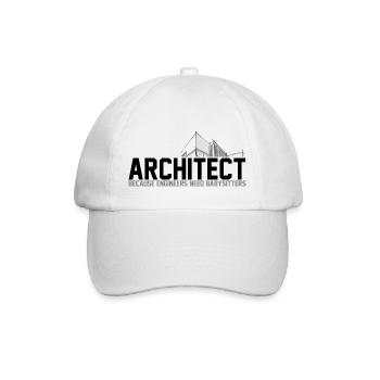 ARCHITEKT, WEIL INGENIEURE BABYSITTER BENÖTIGEN - Baseballkappe - Weiß/Weiß - Vorne