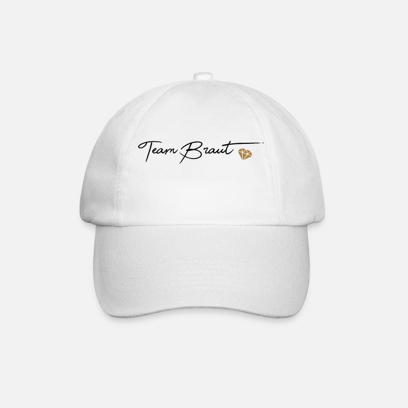 Team Braut - Baseballkappe - Weiß/Weiß