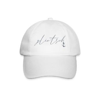 plietsch - intelligent clever smart - platt eben - Baseballkappe - Weiß/Weiß - Vorne