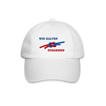 Wir halten zusammen, Knoten - Baseballkappe - Weiß/Weiß - Vorne