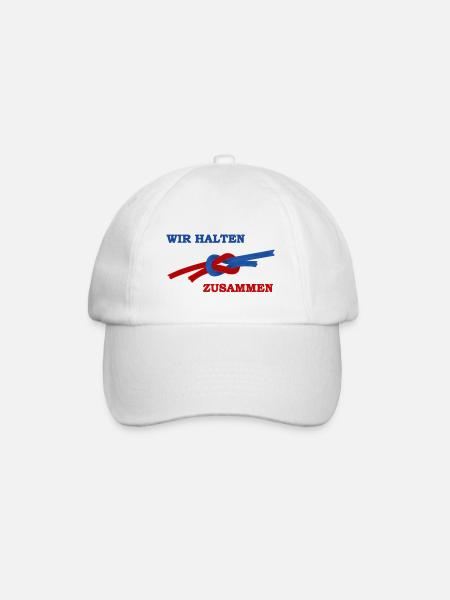 Wir halten zusammen, Knoten - Baseballkappe - Weiß/Weiß