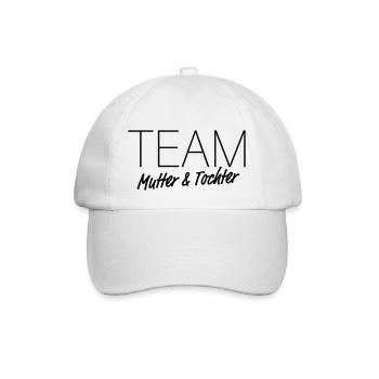 TEAM Mutter & Tochter – Mama Muttertag Kind - Baseballkappe - Weiß/Weiß - Vorne