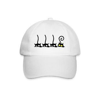 Chat drôle - Casquette classique - blanc/blanc - Devant