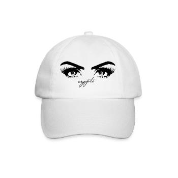 crypto blockchain bit coin money miner mining inte - Baseball Cap - white/white - Front