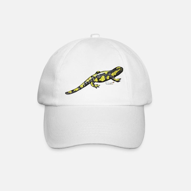Feuersalamander - Baseballkappe - Weiß/Weiß