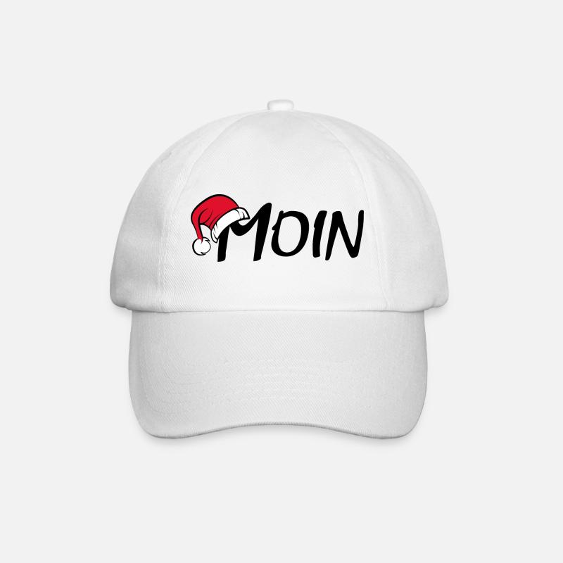 xmas moin Weihnachten Symbol Logo icon hat - Baseballkappe - Weiß/Weiß