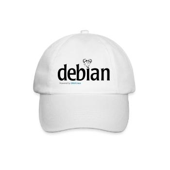Debian shirt - Baseball Cap - white/white - Front