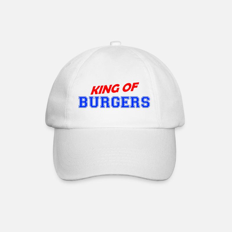KÖNIG DER BURGER - Baseballkappe - Weiß/Weiß