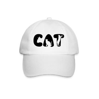 Police de chat chat disant - Casquette classique - blanc/blanc - Devant