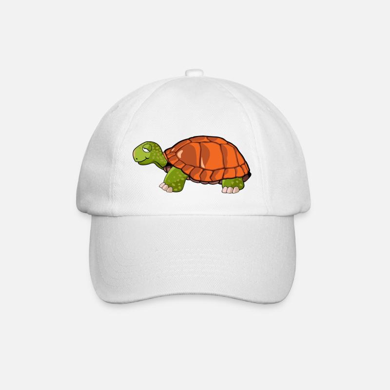 Schildkröte Zeichnung - Baseballkappe - Weiß/Weiß