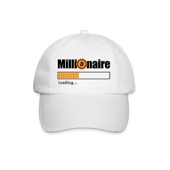 Bitcoin millionaire - Baseball Cap - white/white - Front