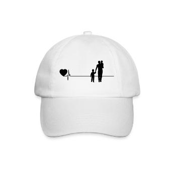 Dad Dad Gift Father's Day Papi Heart - Baseball Cap - white/white - Front