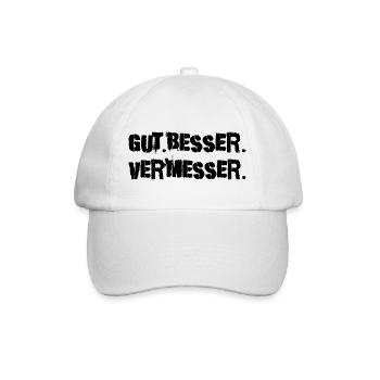 Gut Besser Vermesser Vermessungsingenieur - Baseballkappe - Weiß/Weiß - Vorne