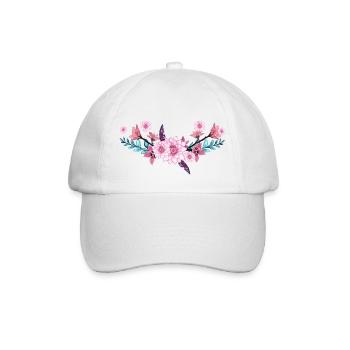 blumen - Baseballkappe - Weiß/Weiß - Vorne