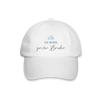 Ich werde großer Bruder - Baseballkappe - Weiß/Weiß - Vorne