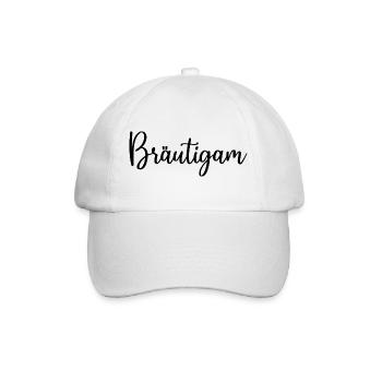 Bräutigam für alle Junggesellen JGA - Baseballkappe - Weiß/Weiß - Vorne