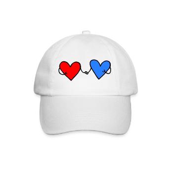 L’amour est l’amour Mariages dans l’amour Amoureux - Casquette classique - blanc/blanc - Devant