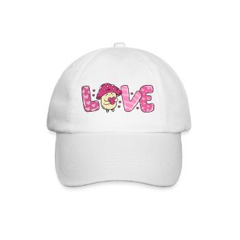 Mushroom in love heart couples valentine's day - Baseball Cap - white/white - Front