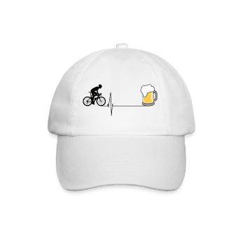 Bicycle Heartbeat Beer - Baseball Cap - white/white - Front