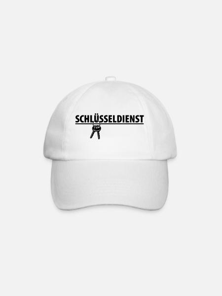 Schlüsseldienst Schlüssel Gewerbe - Baseballkappe - Weiß/Weiß