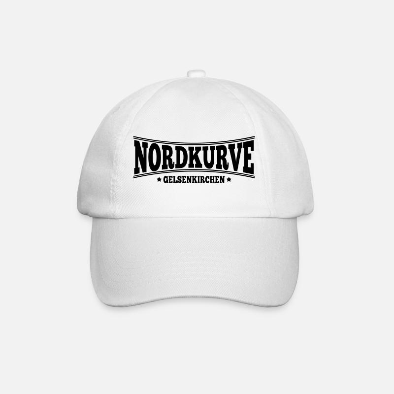 Nordkurve Gelsenkirchen | Farbe änderbar - Baseballkappe - Weiß/Weiß