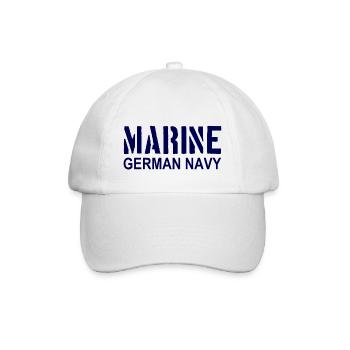 Marine - German Navy - Militär - Seefahrt Schiffe - Baseballkappe - Weiß/Weiß - Vorne