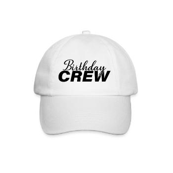 Birthday Crew Matching Group Birthday Party Outfit - Baseball Cap - white/white - Front