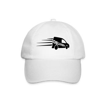 Logo de fourgonnette avec texte découpé - Casquette classique - blanc/blanc - Devant