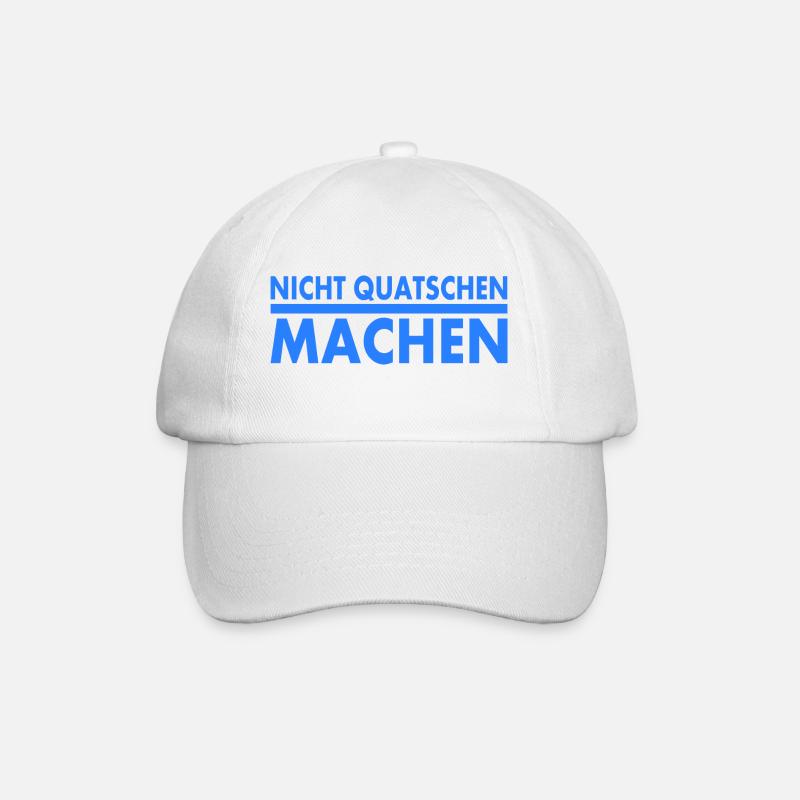 nicht quatschen machen - Baseballkappe - Weiß/Weiß