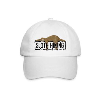 Sloth Hiking Team Faultier Wanderteam spazieren - Baseballkappe - Weiß/Weiß - Vorne