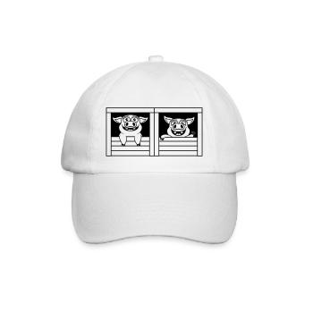 Équipe 2 porcs d’écurie - Casquette classique - blanc/blanc - Devant