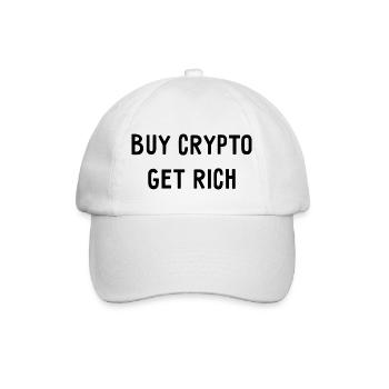 Crypto rich - Baseballkappe - Weiß/Weiß - Vorne