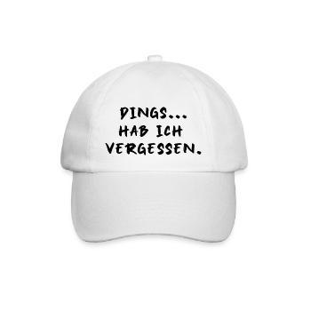 lustiger Spruch Schrift verrgessen Sommer Sonne - Baseballkappe - Weiß/Weiß - Vorne