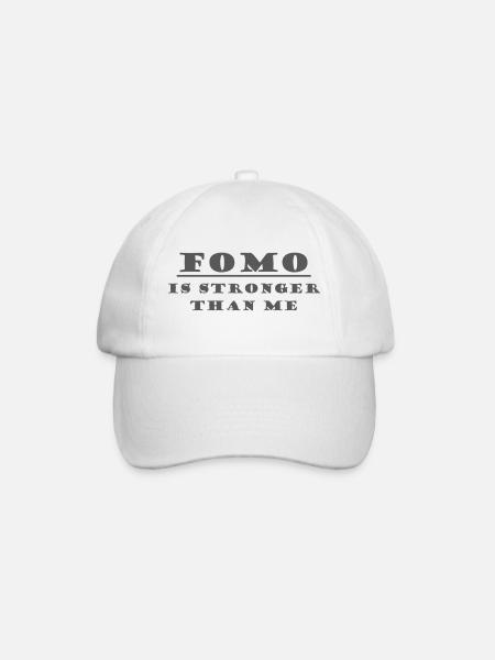 FOMO IS STRONGER THAN ME - Baseball Cap - white/white