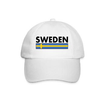 Schweden - Baseballkappe - Weiß/Weiß - Vorne