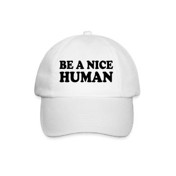 Be a nice human - Casquette classique - blanc/blanc - Devant