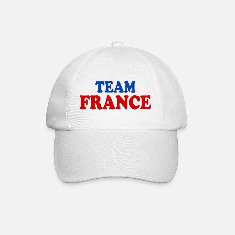 Frankreich - Baseballkappe - Weiß/Weiß