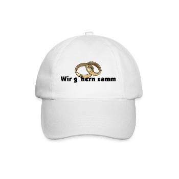 wir gehören zusammen - Baseballkappe - Weiß/Weiß - Vorne
