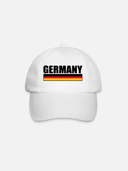 DEUTSCHLAND DEUTSCHE FLAGGE - Baseballkappe - Weiß/Weiß