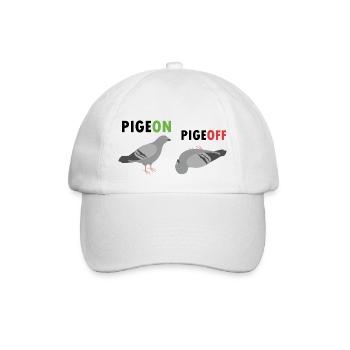 Pigeon Pigeoff - Bird Birdwatcher Birdwatching Pig - Baseballkappe - Weiß/Weiß - Vorne
